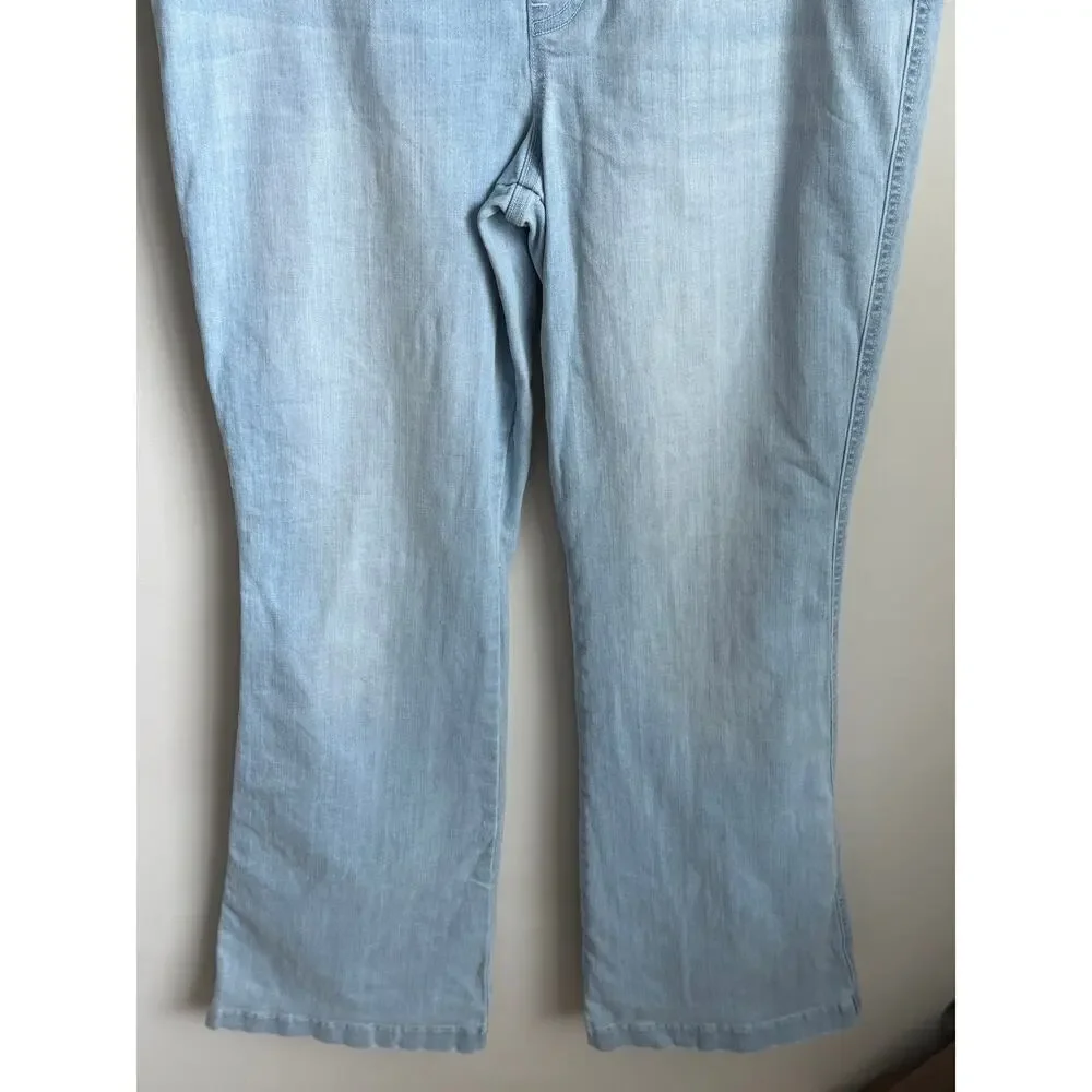 Spanx High Waisted Flare Denim Jegging Retro Light Wash Women's Plus Size 1X